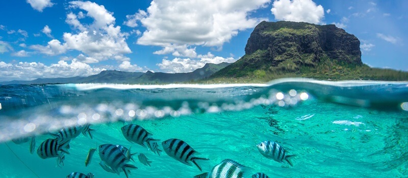 Mauritius unter Wasser