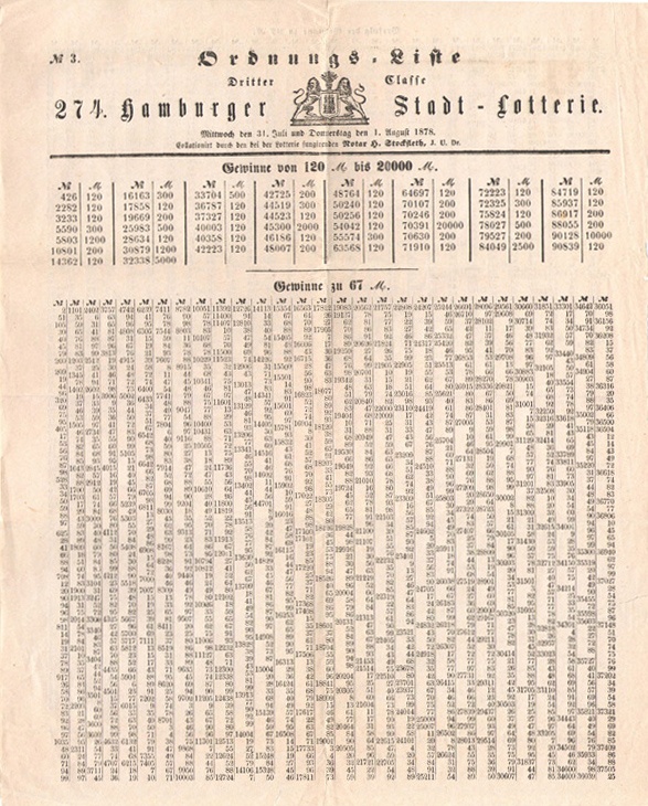 274. Hamburger Stadtlotterie